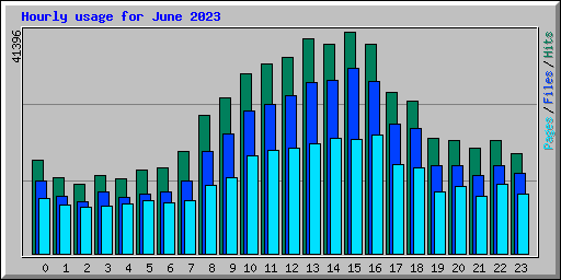 Hourly usage for June 2023