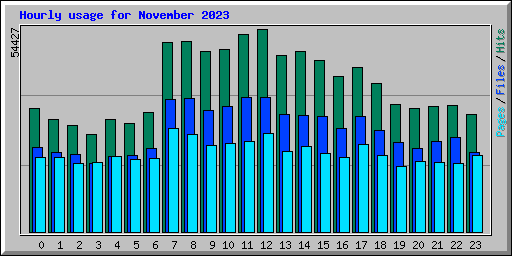 Hourly usage for November 2023