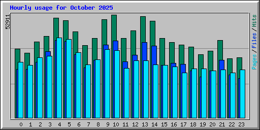 Hourly usage for October 2025