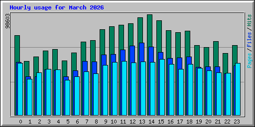 Hourly usage for March 2026