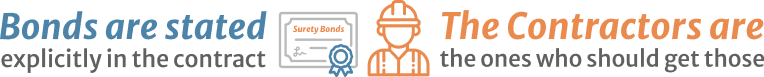 Bonds are stated explicitly in the contract the contractors are the ones who should get those