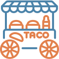 Taco cart insurance icon