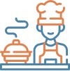 Chef and restaurant insurance icon
