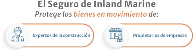 El seguro de Inland Marine también cubre.