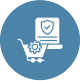 Business equipment insurance protection icon
