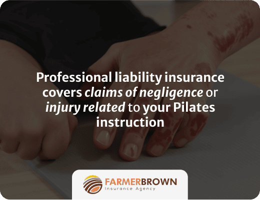 Injured hands representing professional liability claims