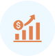 Restaurant business growth icon