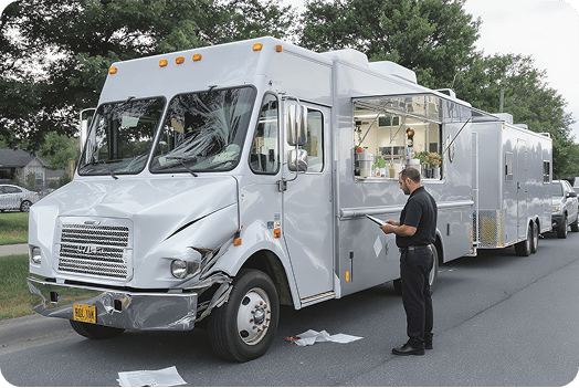 llustration of a commercial vehicle representing coverage provided by commercial auto insurance.