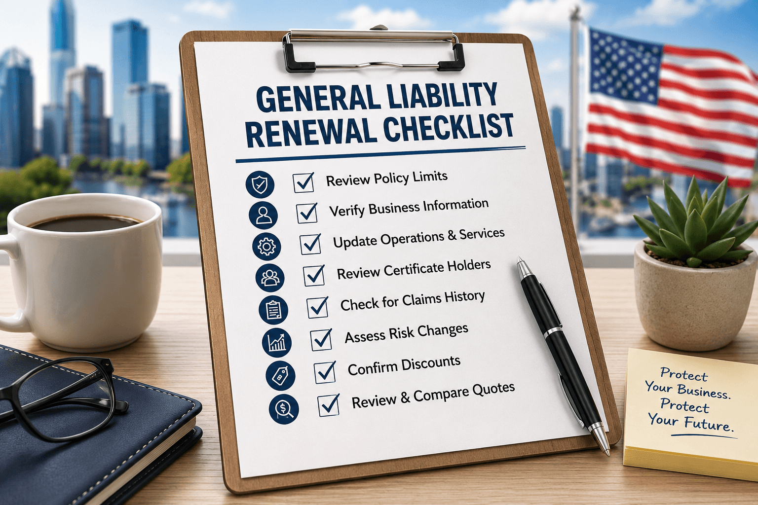 Checklist general liability insurance