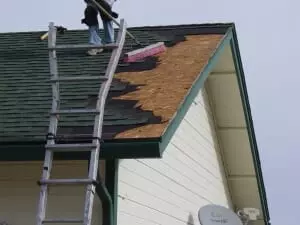 Roofers fixing