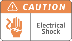 Caution Electrical Shock