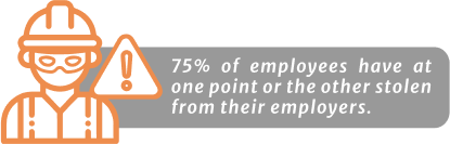 75 of employees have at one point or the other stolen from their employers
