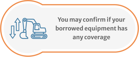 infographic of you may confirm if your borrowed equipment has any coverage