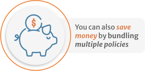 Infographic of you can also save money by bundling multiple policies