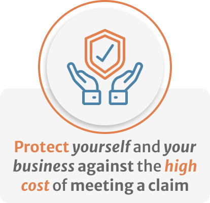 Infographic of Protect yourself and your business against the high cost of Meeting a claim