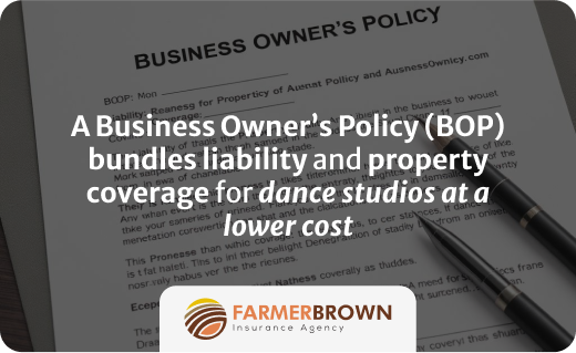 Business owner's policy dance studios