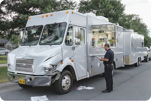 llustration of a commercial vehicle representing coverage provided by commercial auto insurance.